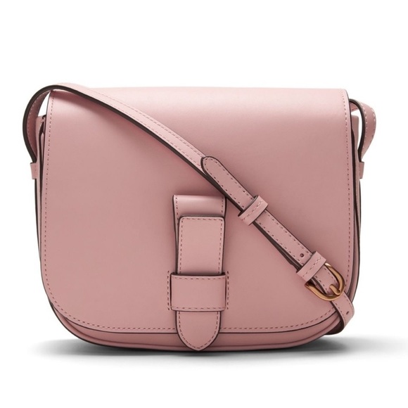 Banana Republic Handbags - NWOT Banana Republic Italian Leather Classic Saddlebag Purse - Pale Pink